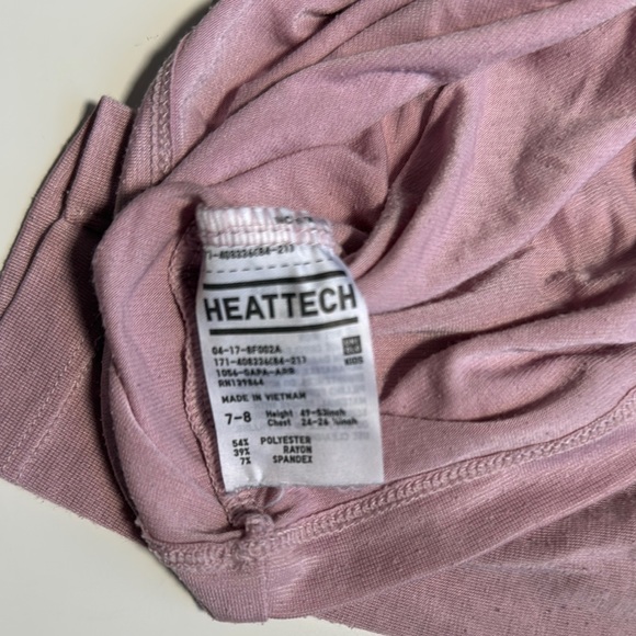 Uniqlo heat tech girls 7-8 pink long sleeve tshirt - Picture 4 of 4